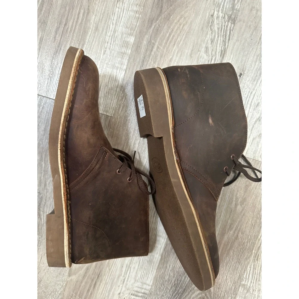 Clarks Bushacre 2 Mens 10 W Brown Leather Chukka Desert Boots 26041354100